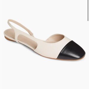 Saks Fifth Avenue Leather Slingback Flats